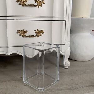 CB 9.5”Tall Acrylic Lucite Square Heavy Trash Can Garbage Can Wastebasket home